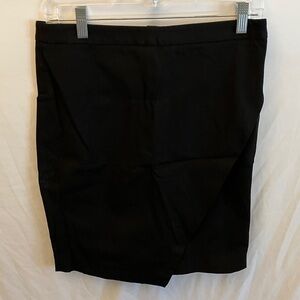 Banana Republic: Black Asymmetrical Pencil Skirt- Cotton Blend